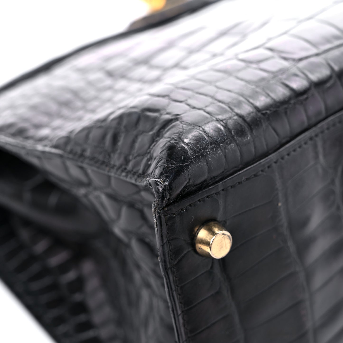 Matte Alligator Kelly Sellier 32 Black