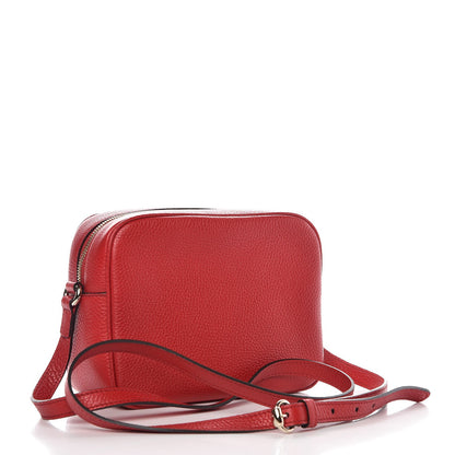 Gucci Pebbled Calfskin Small Soho Disco Bag Vibrant Red 3 of 7