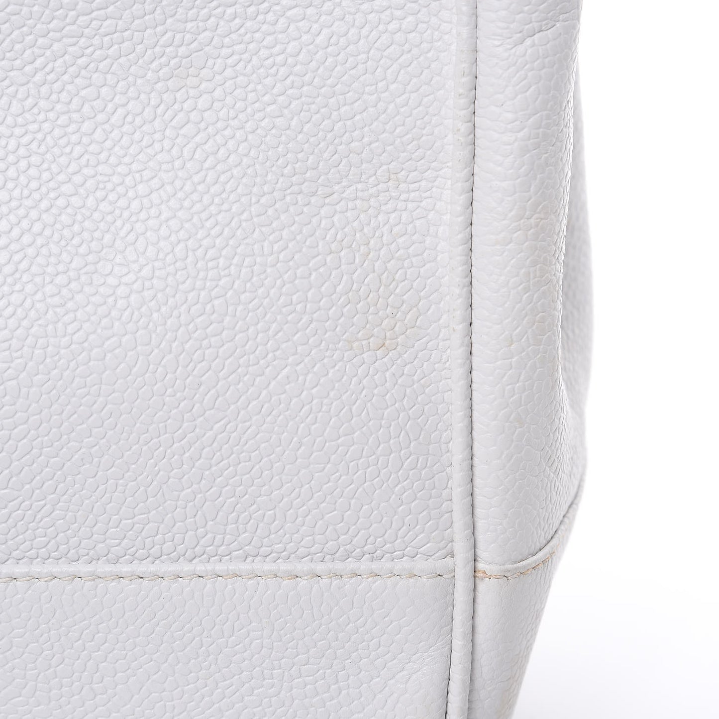 Caviar Logo Shoulder Bag White