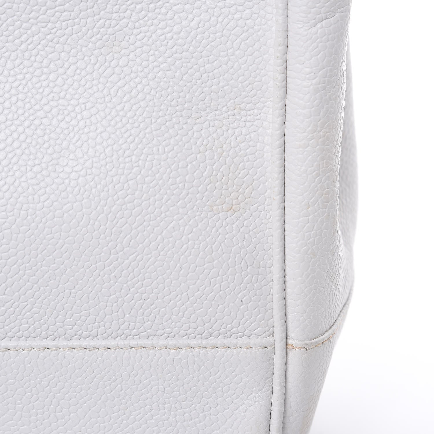 Chanel Caviar Logo Shoulder Bag White 11 of 16