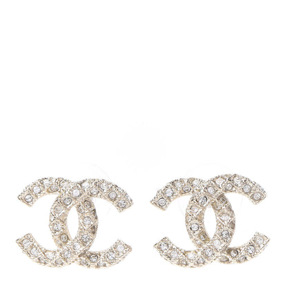 Chanel Crystal CC Earrings Gold 1 of 5