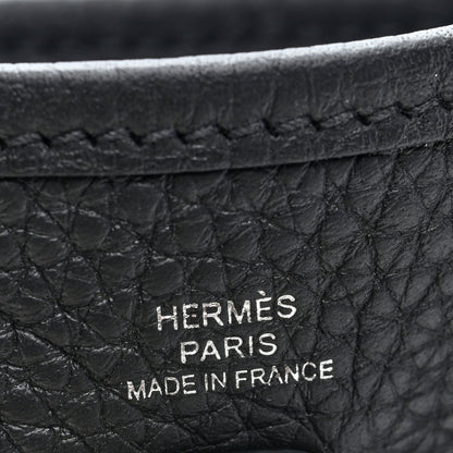 Hermes Taurillon Clemence Amazone Evelyne TPM Black White 6 of 10