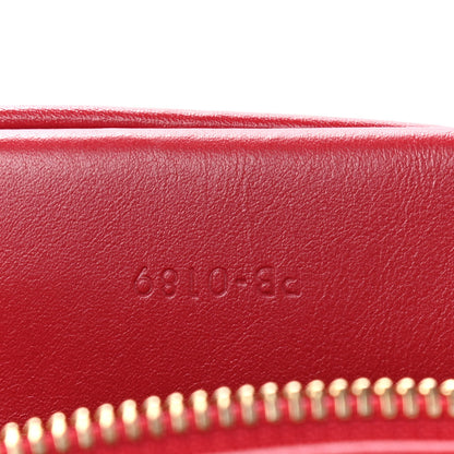 Celine Calfskin Quilted C Charm Belt Bag Red 6 of 8