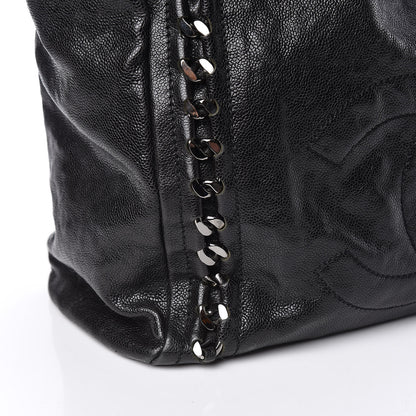 Chanel Glazed Calfskin Large Modern Chain Tote Black 16 of 27