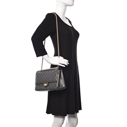 Chanel Metallic Calfskin Quilted 2.55 Reissue 226 Flap Charcoal 2 of 21