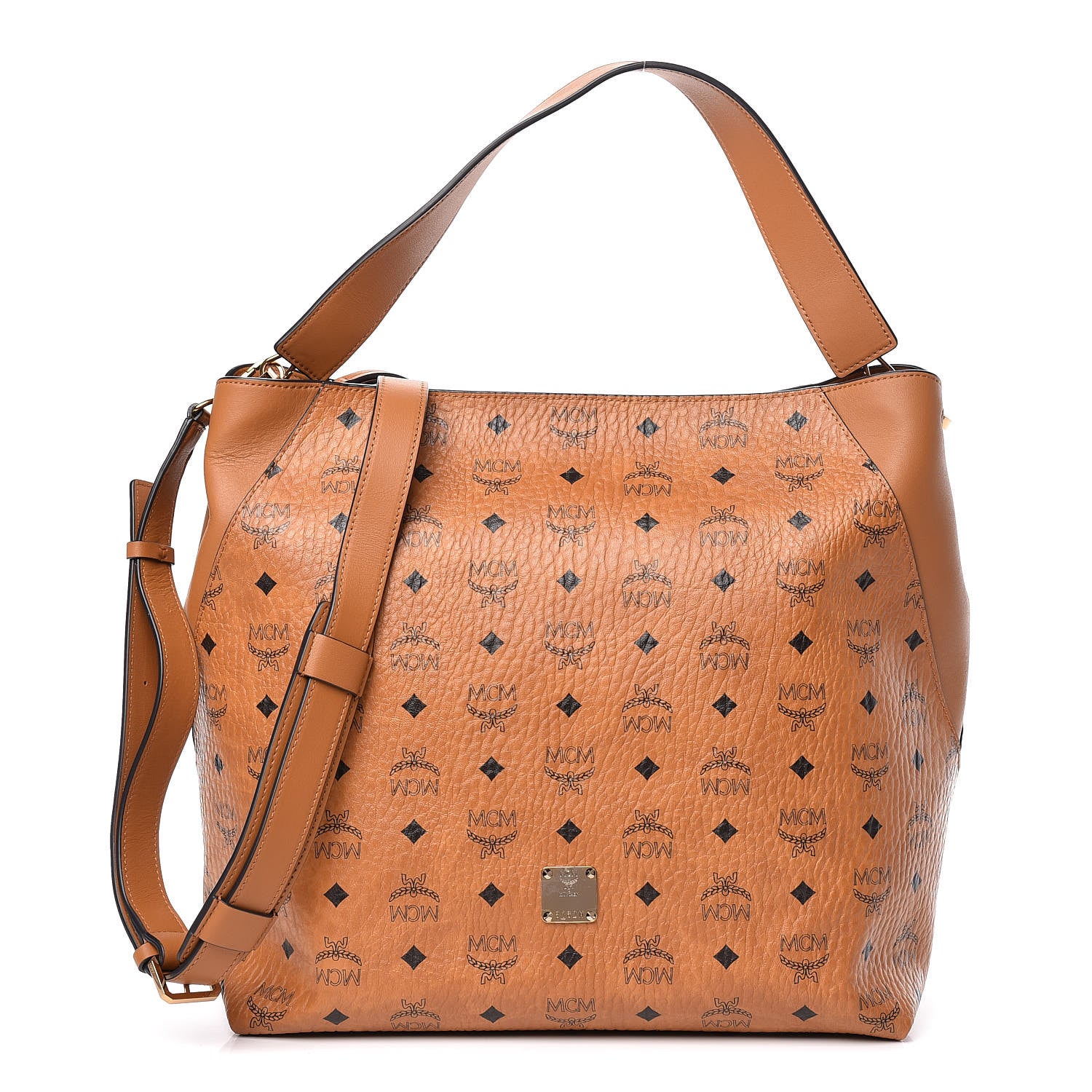 MCM Visetos Large Klara Hobo Cognac 1 of 14