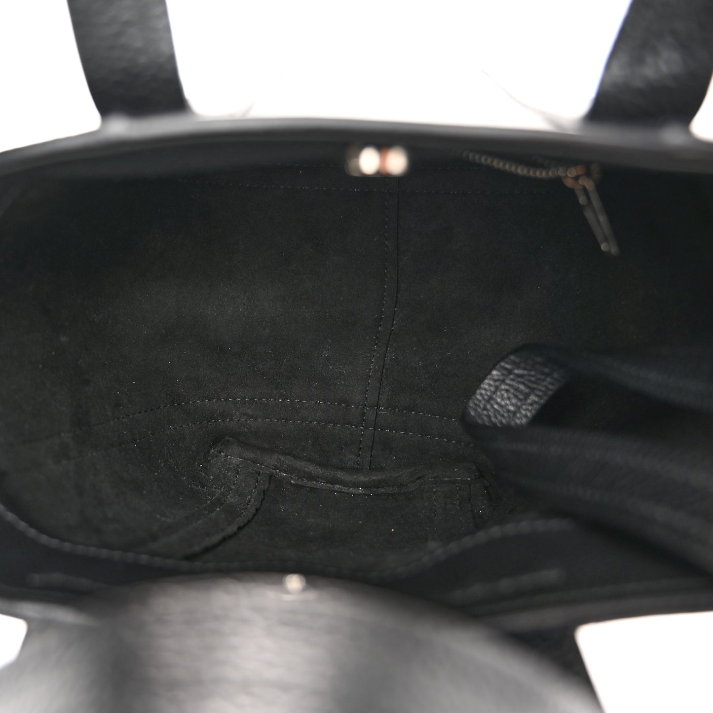 Grained Calfskin XS Everyday North South Shoulder Tote Bag Black
