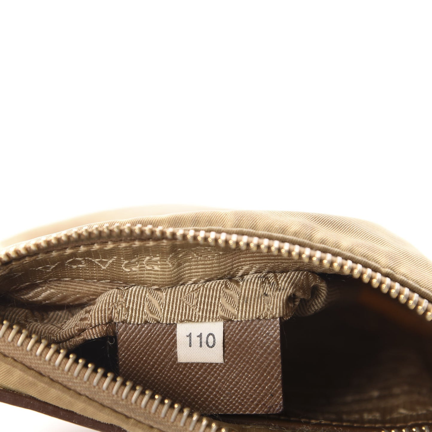 Tessuto Nylon Saffiano Logo Crossbody Bag Beige