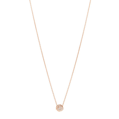 Christian Dior 18K Rose Gold Diamond Small Rose Couture Pave Pendant Necklace 1 of 6