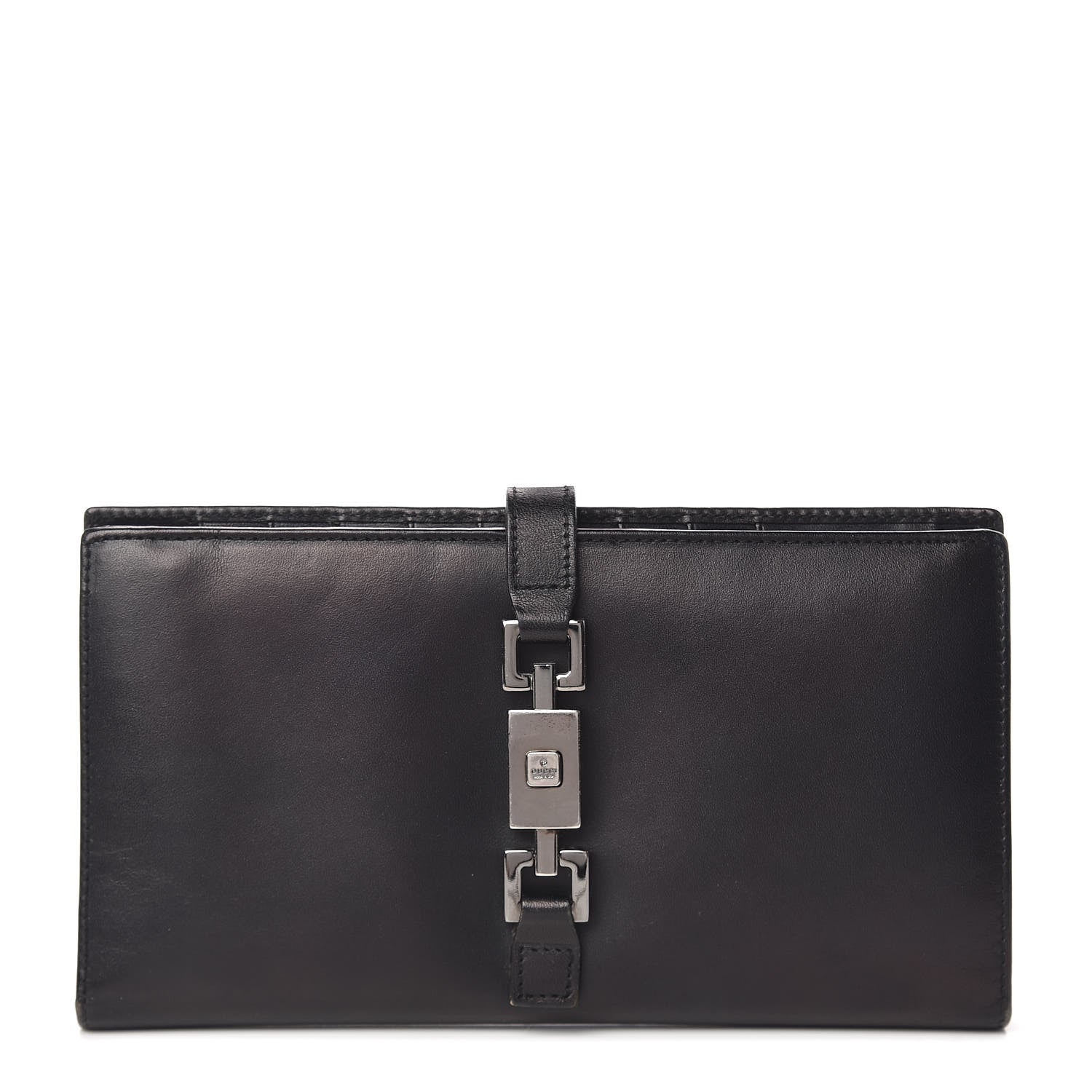 Gucci Smooth Calfskin Continental Bardot Wallet Black 1 of 7