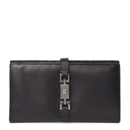 Gucci Smooth Calfskin Continental Bardot Wallet Black 1 of 7