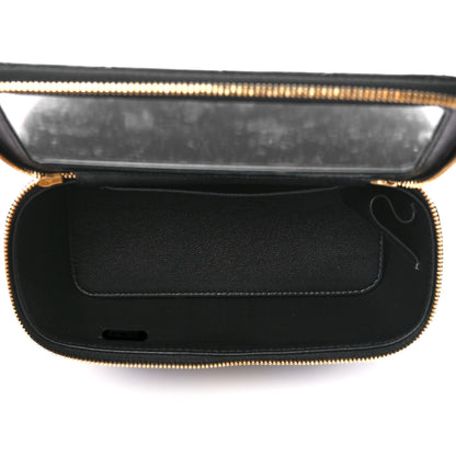 Chanel Lambskin Enamel Pearl Quilted Small Charm Me Vanity Case With Chain Black 5 of 12