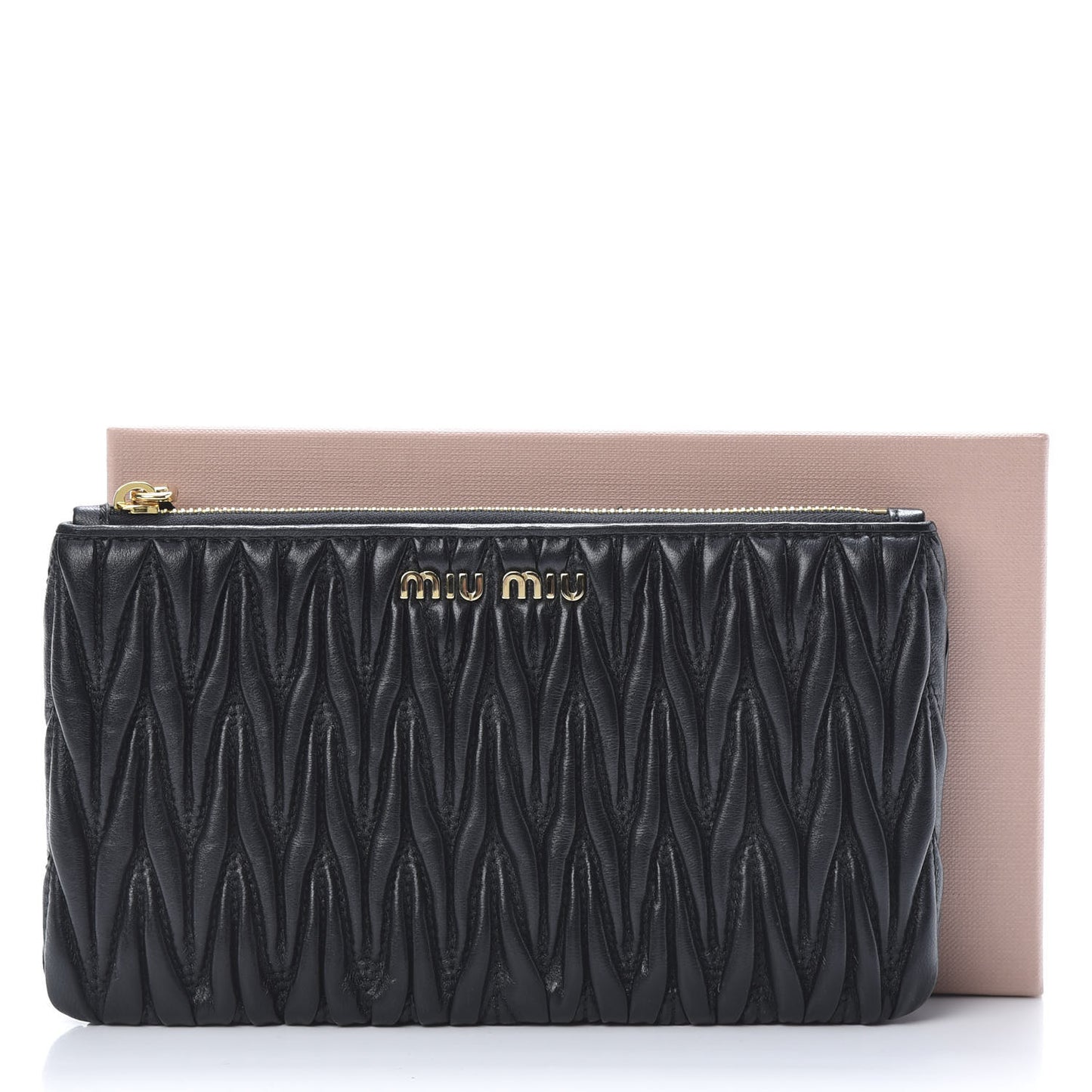 Nappa Matelasse Lux Pouch Nero Black