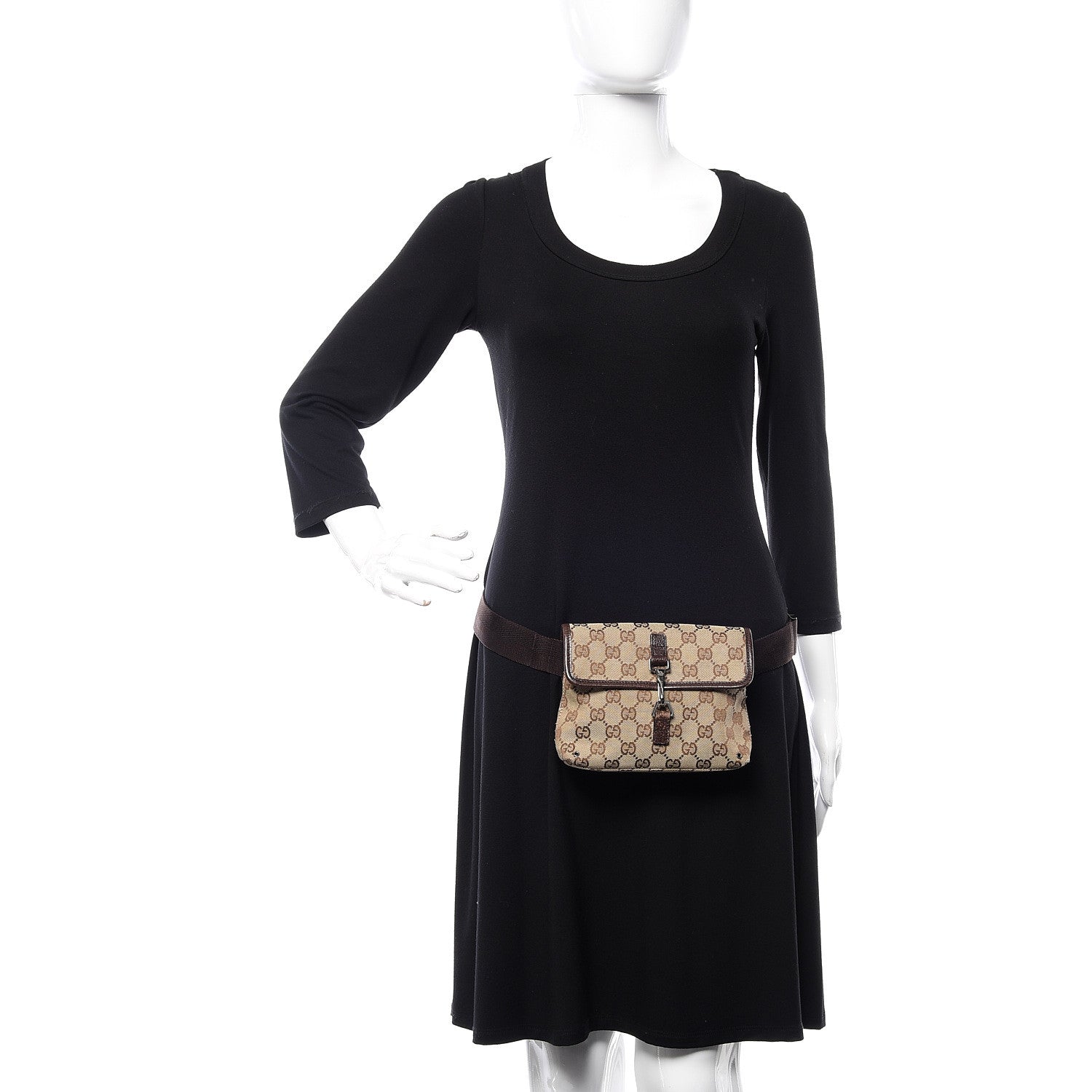 Gucci GG Monogram Flight Belt Bag Dark Brown 2 of 11
