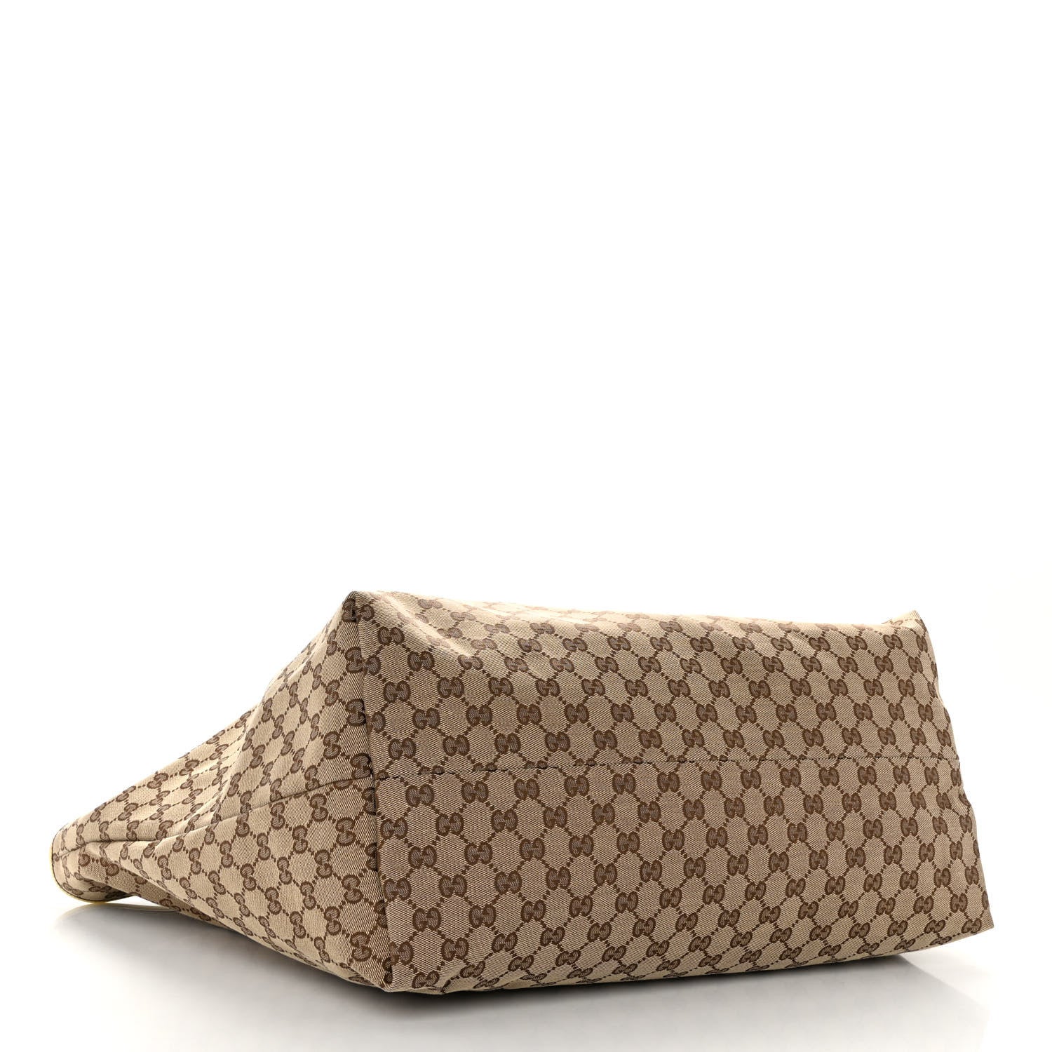Gucci GG Monogram Patent Oliver Pug Tote Yellow Beige 4 of 12