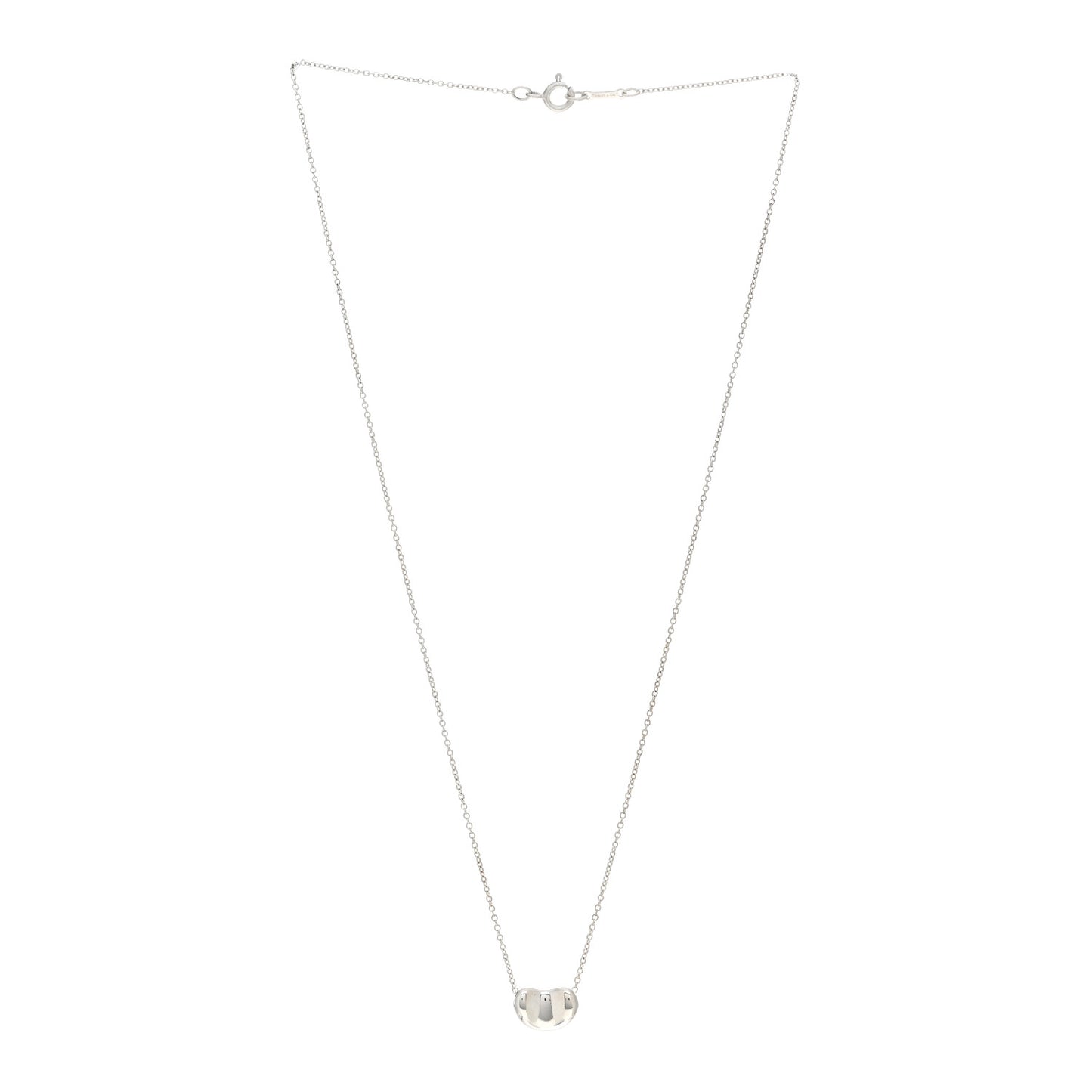 Sterling Silver 11mm Elsa Peretti Bean Pendant Necklace