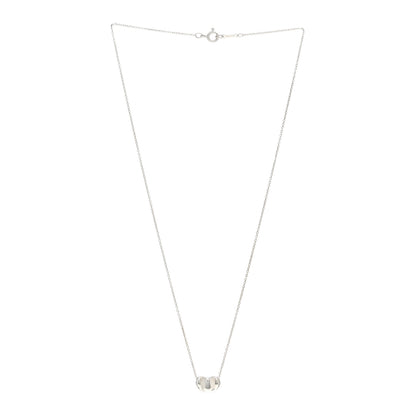 Tiffany Sterling Silver 11mm Elsa Peretti Bean Pendant Necklace 3 of 4