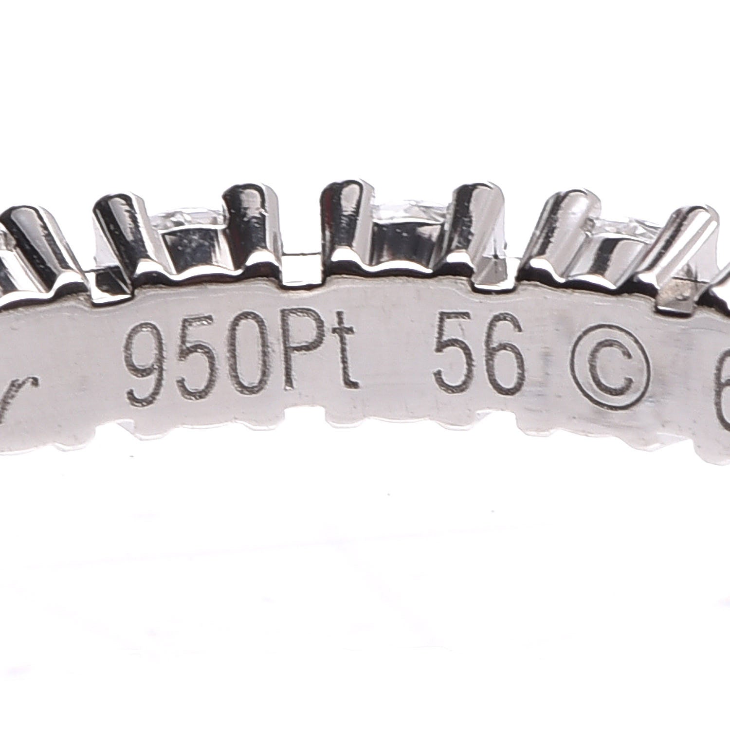 Cartier Platinum Diamond 1.58ct Eternity Ring 56 7.25 6 of 9