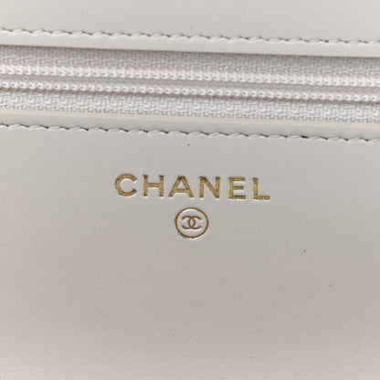 Chanel Lambskin Quilted Chain Around Wallet On Chain WOC Beige 6 of 12