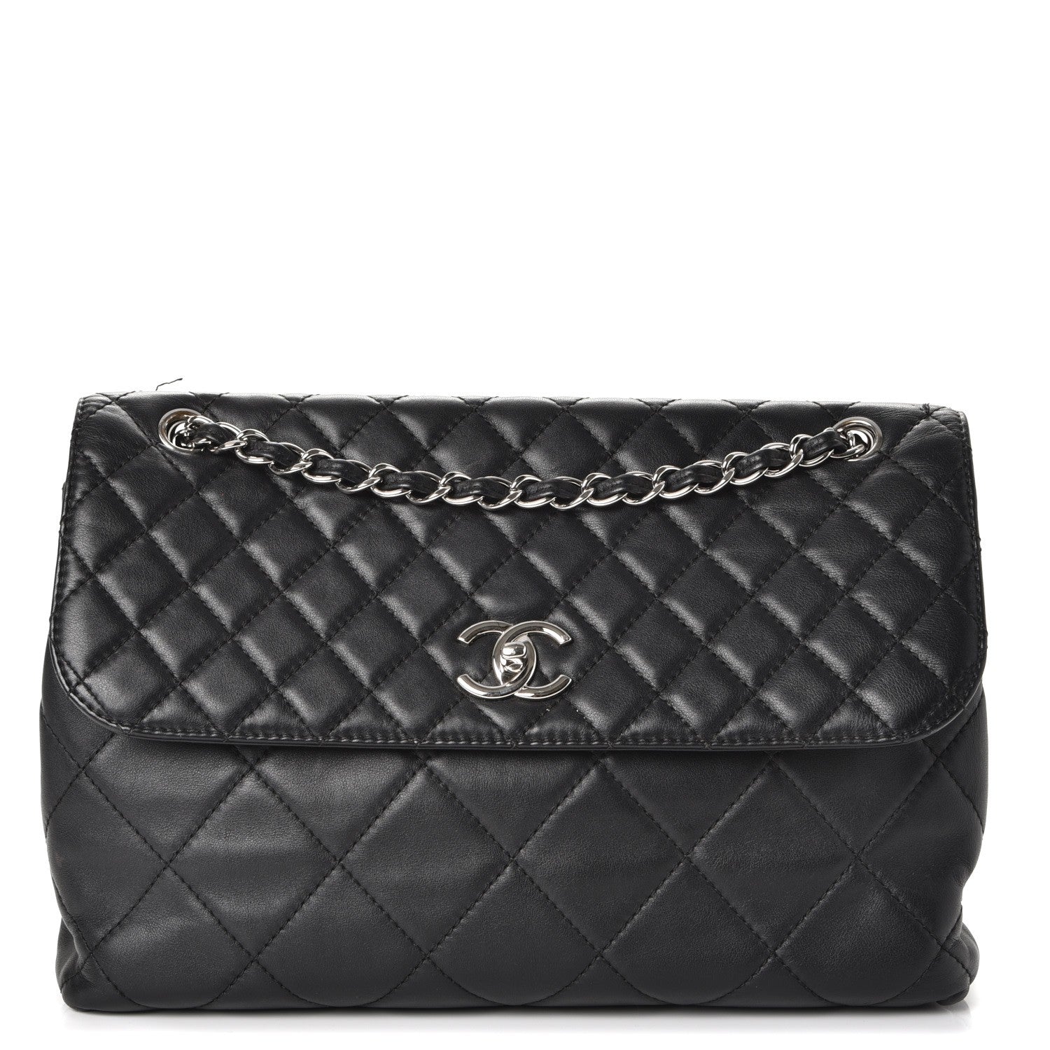 Chanel Calfskin Quilted In The Business Flap Black 1 of 12