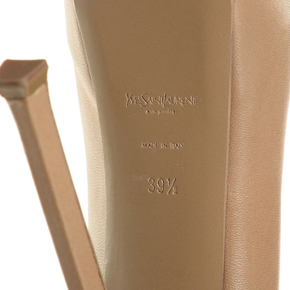 Saint Laurent Calfskin Tribute Platform Pumps 39.5 Nude 6 of 7