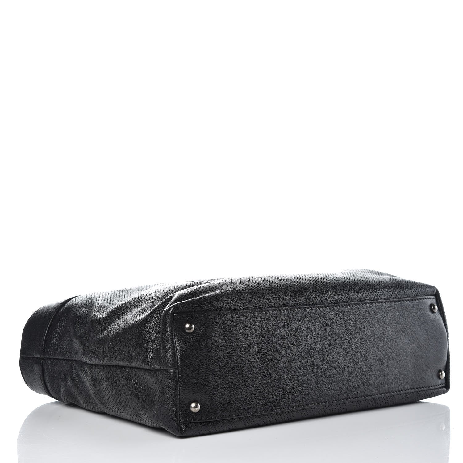 Chanel Goatskin Perforated Large CC Tote Black 4 of 11