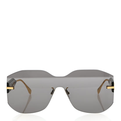 Fendi Acetate Metal Fendigraphy Shield Sunglasses FE 40067U Black Gold 2 of 7