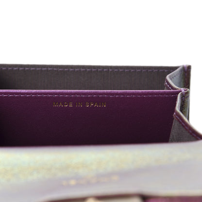 Chanel Iridescent Lambskin Quilted Flap Card Holder Purple 7 of 9