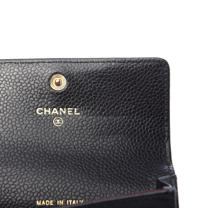 Chanel Caviar Quilted Flap Card Holder Black 6 of 7
