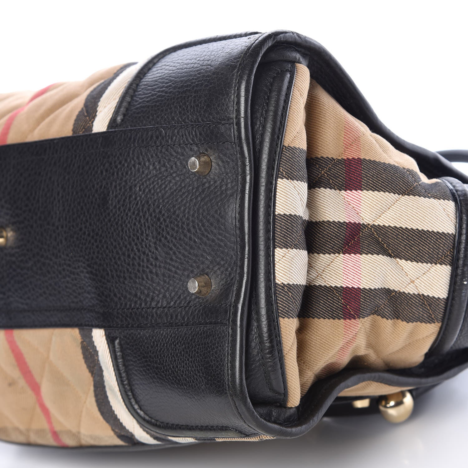 Burberry House Check Quilted Large Manor Tote Black 9 of 16