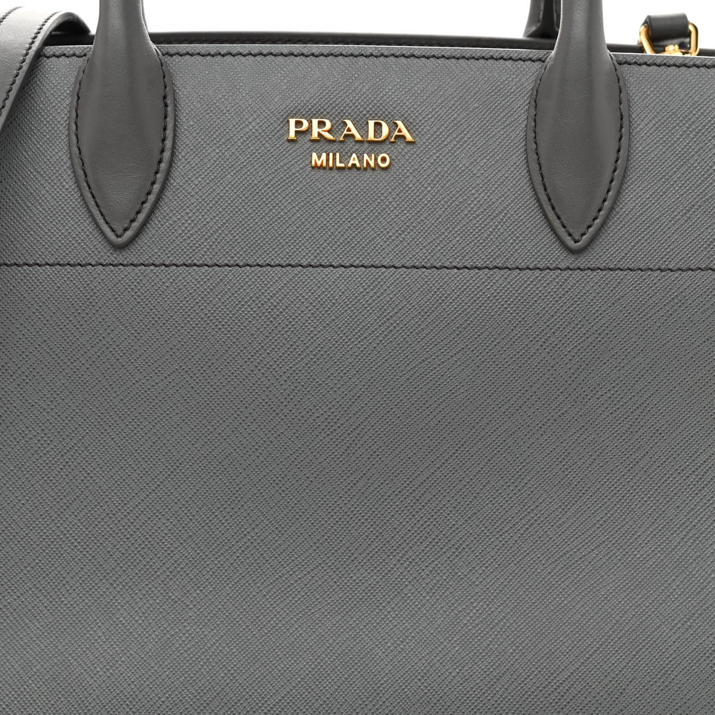 Saffiano City Calfskin Medium Bibliothèque Top Handle Mercurio