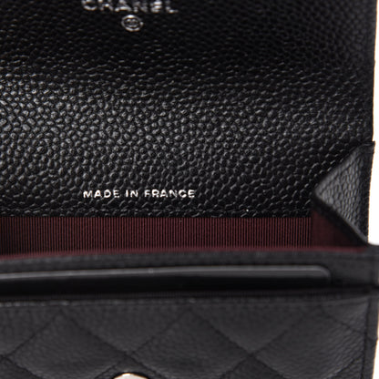 Chanel Caviar Quilted Flap Card Holder Wallet Black 7 of 9
