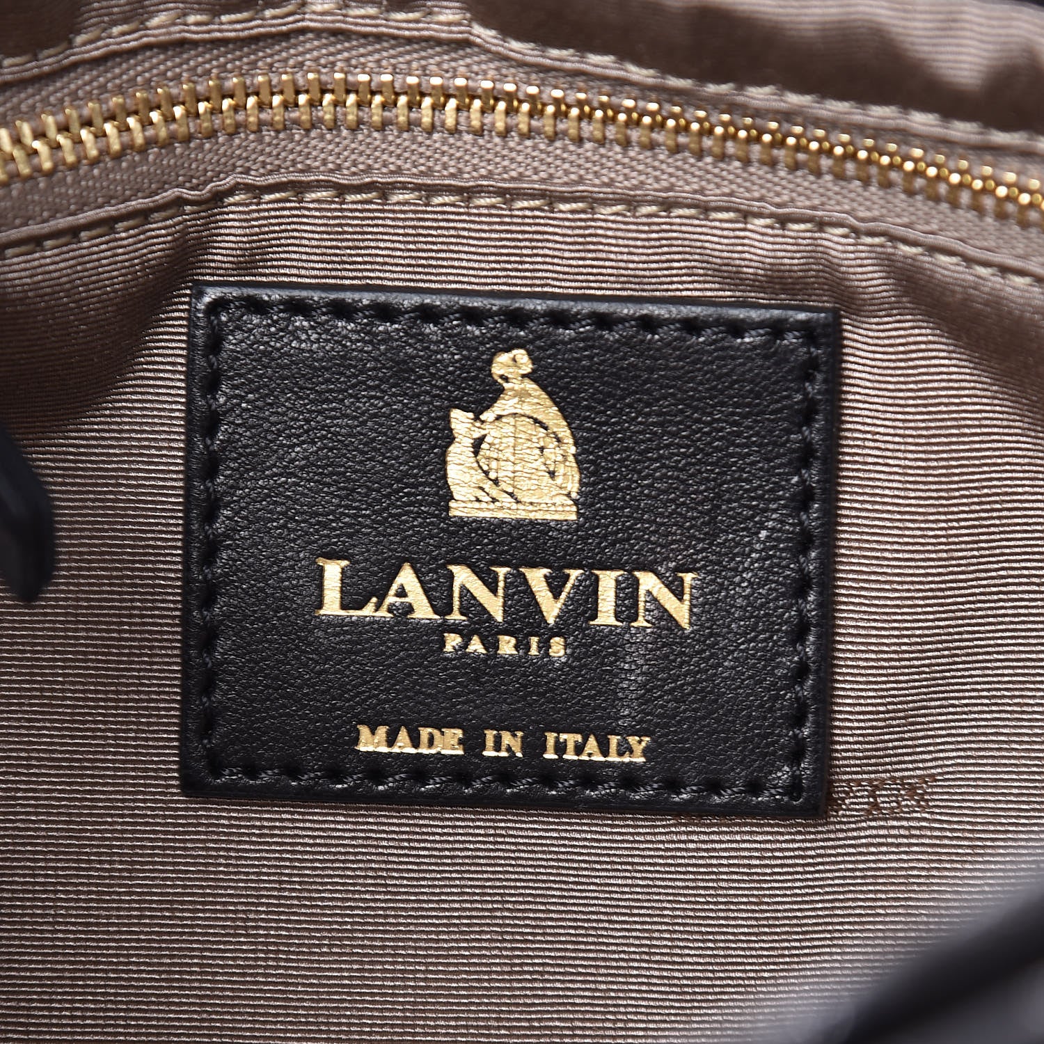 Lanvin Suede Leopard Embossed Sugar Flap Shoulder Bag Black 9 of 12
