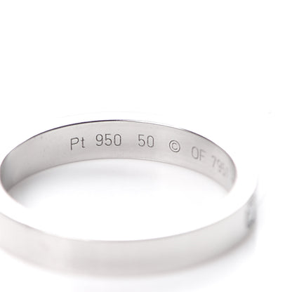 Cartier Platinum Diamond 3mm C De Wedding Band Ring 50 5.25 4 of 7