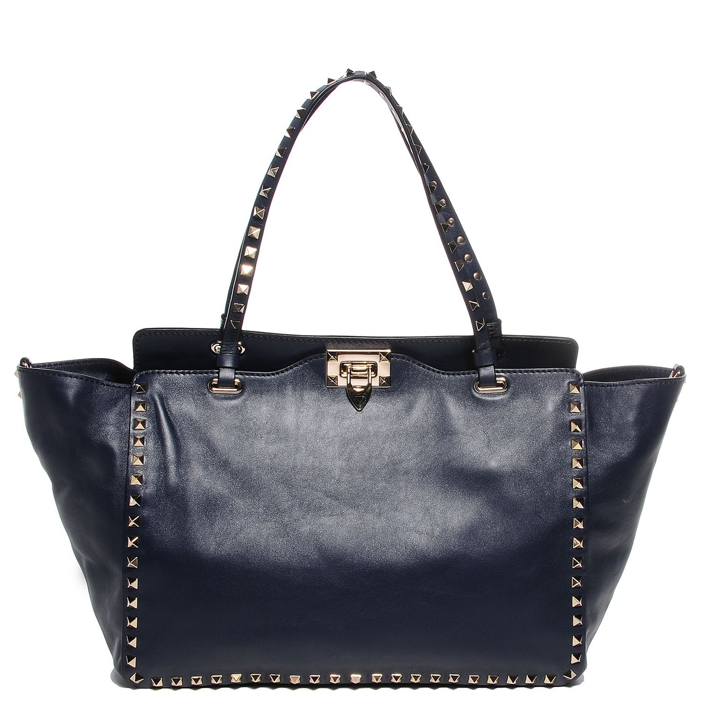 Vitello Medium Rockstud Tote Marine