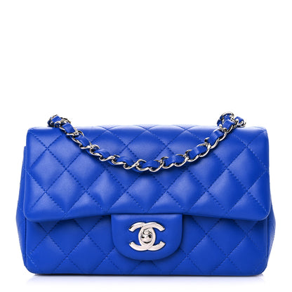 Chanel Lambskin Quilted Mini Rectangular Flap Royal Blue 1 of 14