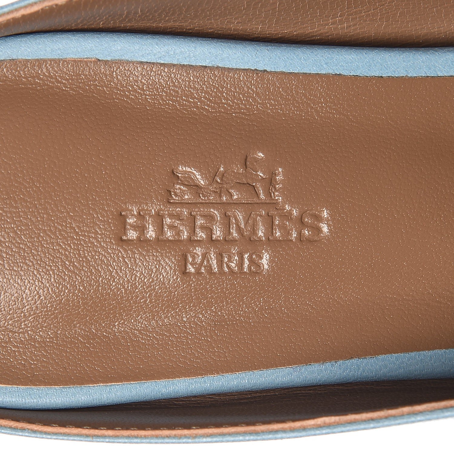 Hermes Goatskin Rivoli Mules 35 Bleu Ciel 7 of 9