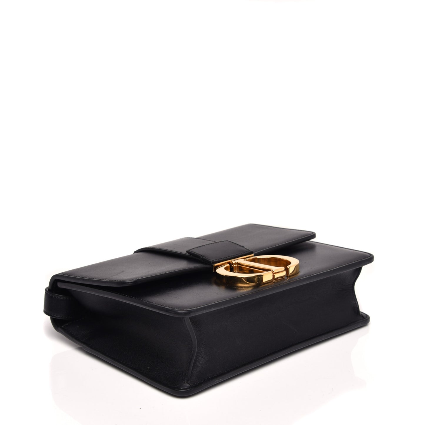 Smooth Calfskin 30 Montaigne Flap Bag Black