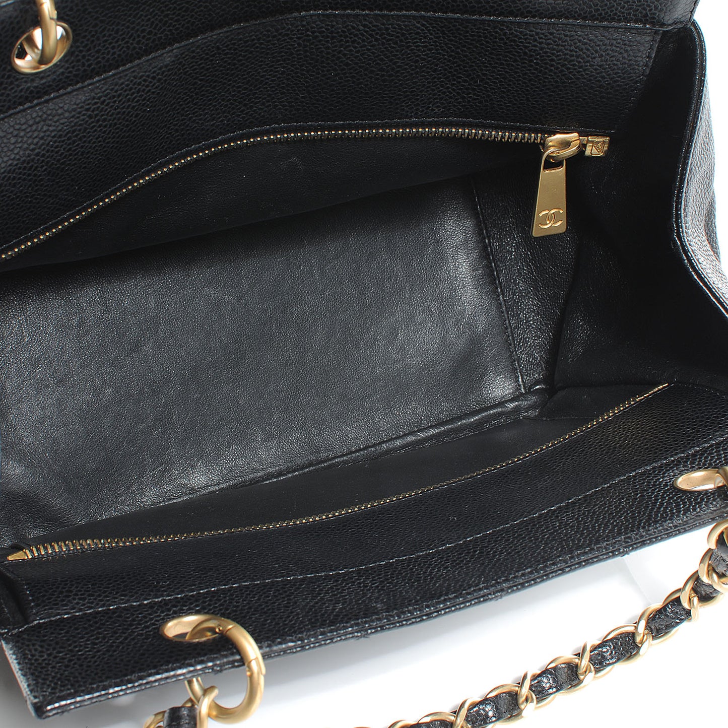 Caviar Quilted Petit Timeless Tote PTT Black