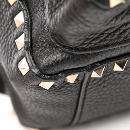 Valentino Garavani Grained Calfskin Medium Rockstud Backpack Black 11 of 13