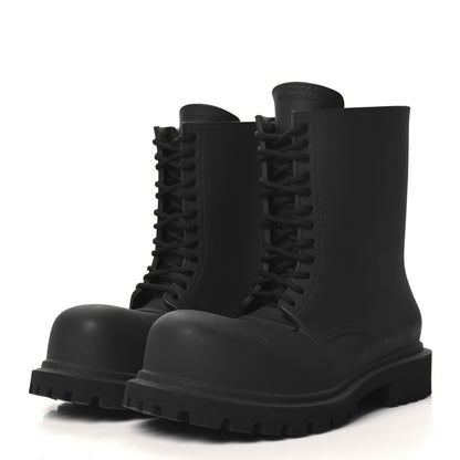 Balenciaga Rubber Mens Steroid Lace Up Boots 11 Black 4 of 9