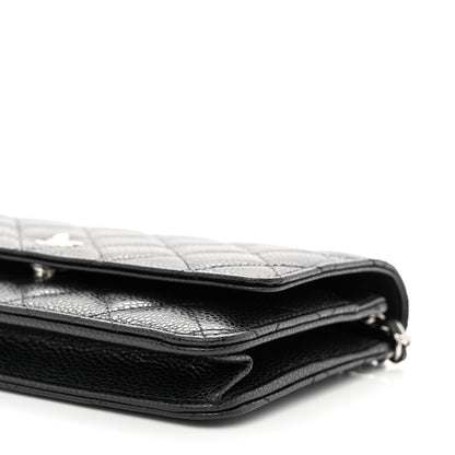 Chanel Caviar Quilted Wallet On Chain WOC Black 11 of 12