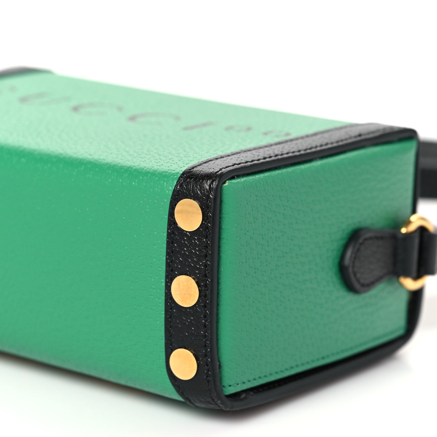 Grained Calfskin Gucci 100 Mini Bag Green