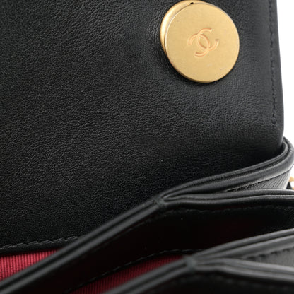 Chanel Calfskin Quilted Pearl Jewel Chain Flap Black 12 of 15