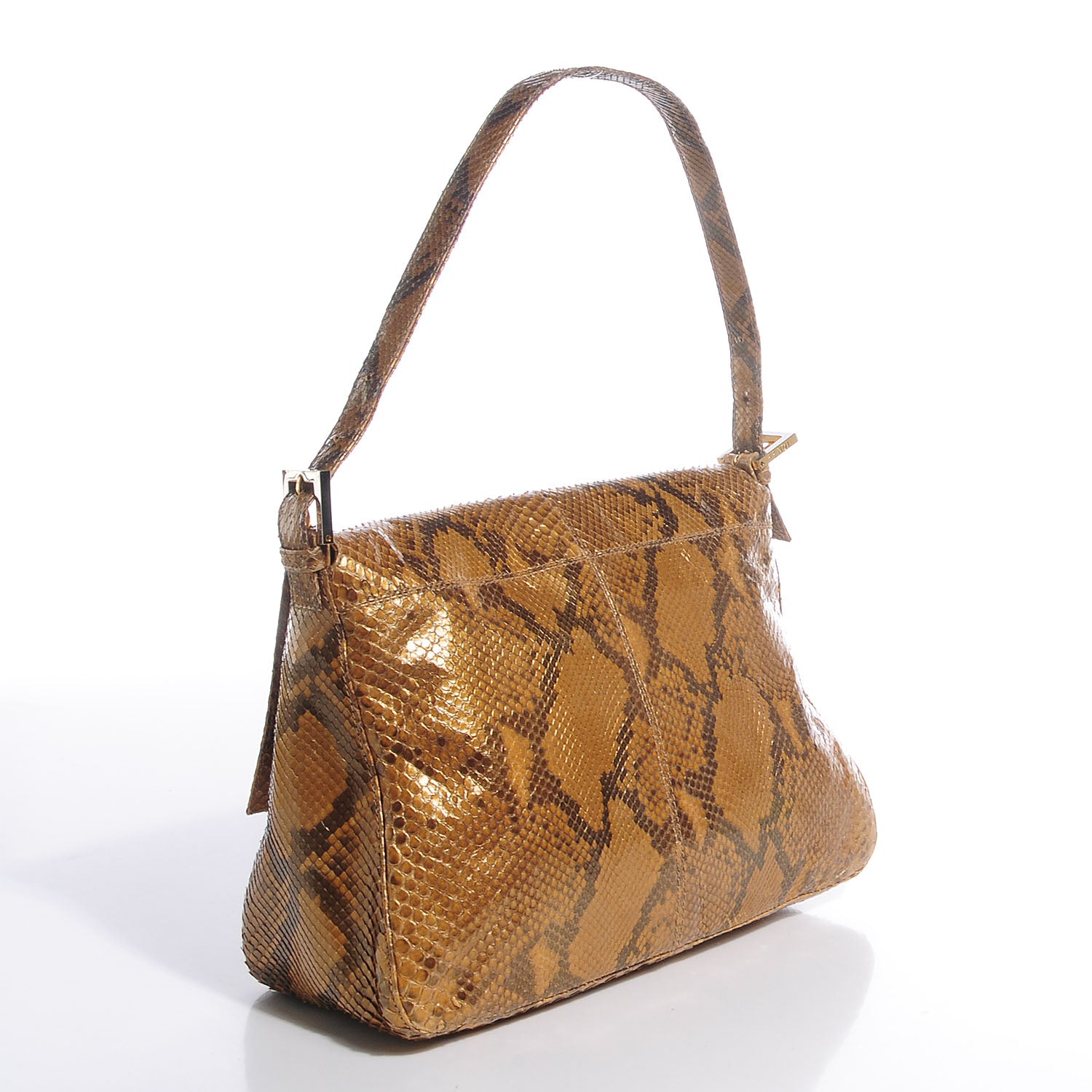 Fendi Vintage Python Mama Baguette Brown 4 of 16