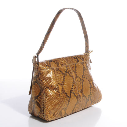Fendi Vintage Python Mama Baguette Brown 4 of 16