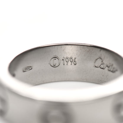 Cartier 18K White Gold 5.5mm LOVE Ring 49 4.75 7 of 8