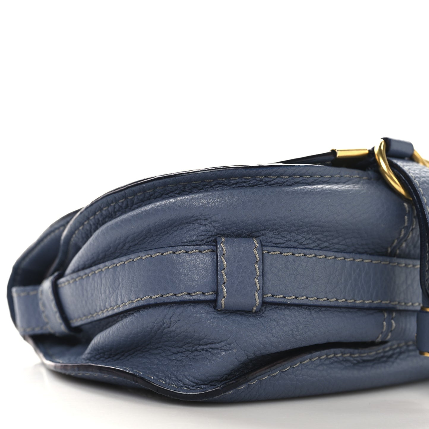 Calfskin Small Marcie Round Crossbody Bag Royal Navy
