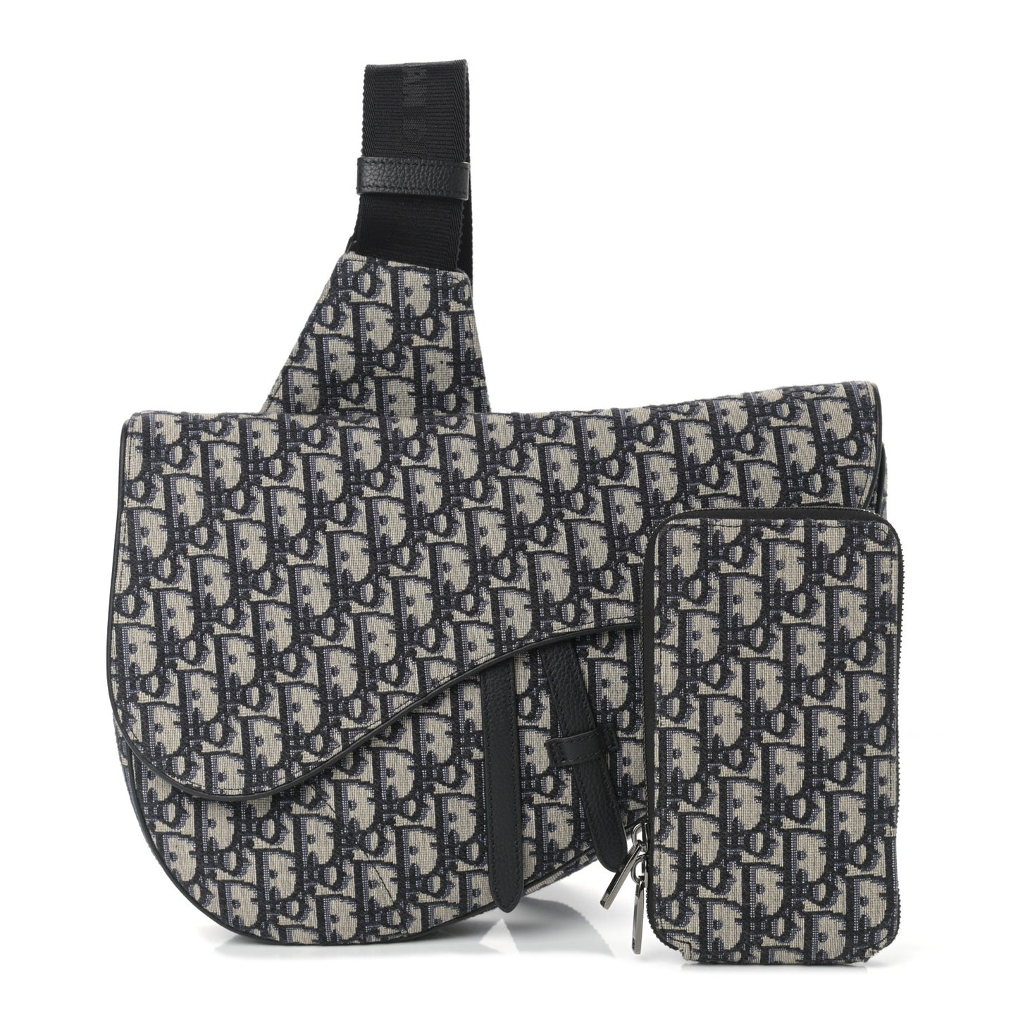 Oblique Mens Maxi Saddle Bag Blue