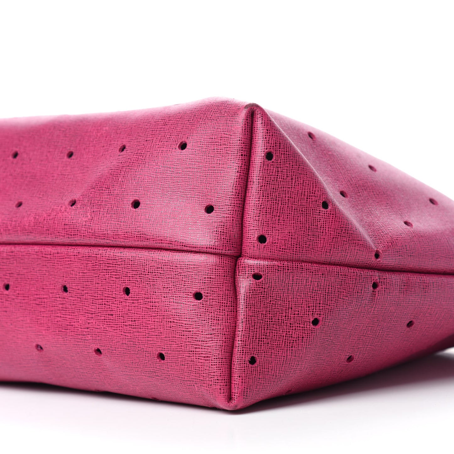 Vitello Elite Perforated Roll Tote Ciclamino